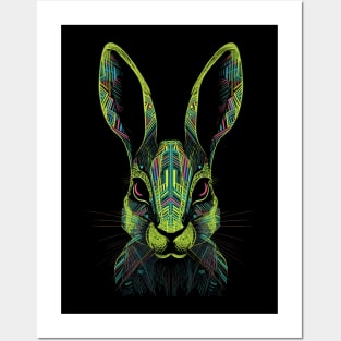 Colorful Psychedelic Easter Bunny Painting - Vibrant Easter Art Posters and Art